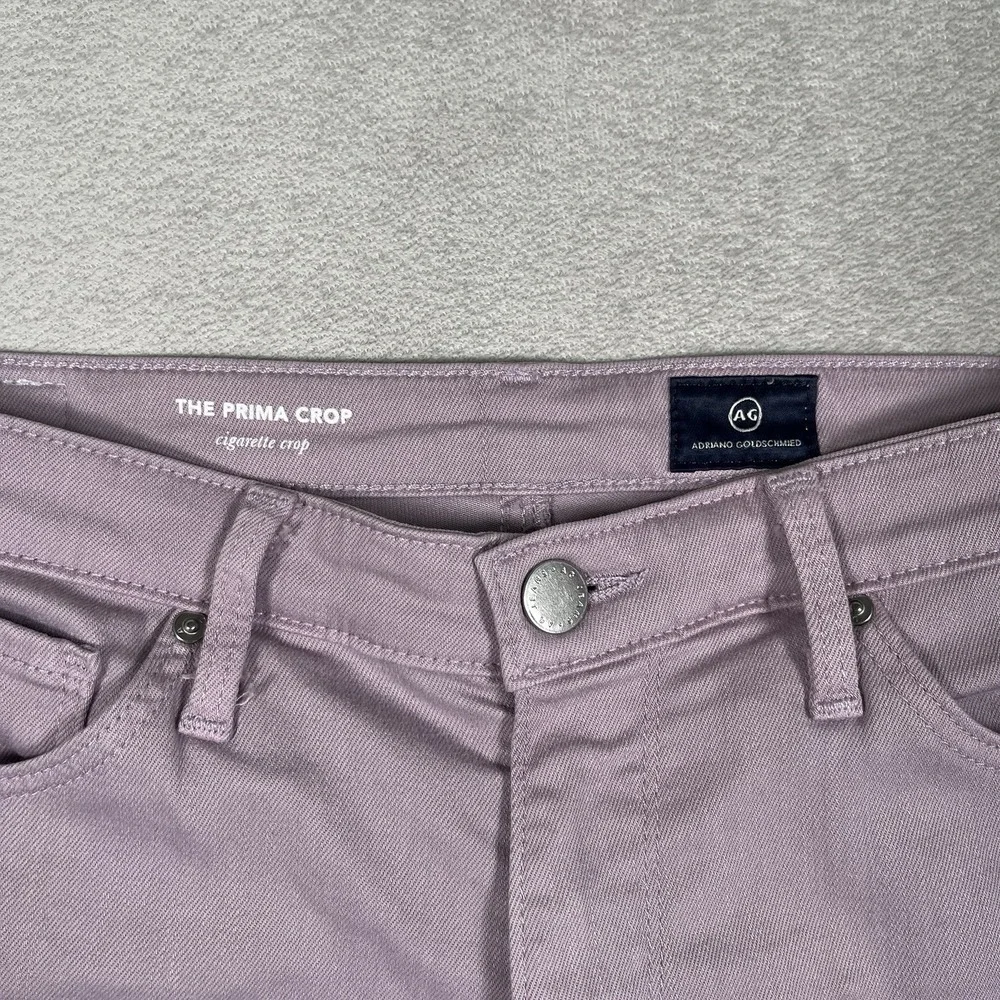 AG Adriano Goldschmied Women's The Prima Crop Pink‎ Cigarette Jeans Size 27 USA